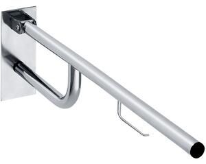 Bemeta Design HELP: Madlo, 760 mm, s držákem TP, sklopné, s krytkou, nerez, mat - 301607772