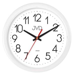 JVD Bílé nástěnné netikající hodiny JVD H608.1