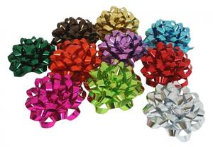 Rozeta dárková GIFT BOW velká 10cm, mix barev 25ks/bal (12,-Kč/ks)