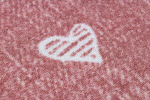 Koberec HEARTS kruh Jeans - růžový