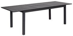 Rozkládací zahradní jídelní stůl SKALOMA 180/240 cm 90 cm Kov Tmavě šedá