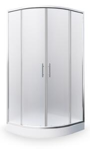 Roltechnik Outlet Čtvrtkruhový sprchový kout TEXAS + vanička Varianta: rozměry: 90x90 cm - (TEXAS_90x90 - 4000562), Barva profilů a typ výplně: profily: brillant, výplň: Matt glass