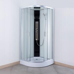Sprchový box LUCIDUS ROUND 90 x 90 cm Brillant Sklo TRANSPARENT