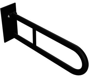 Bemeta Design HELP: Madlo, 600 mm, ve tvaru U, sklopné, s krytkou, černá - 301607270