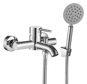Kuchinox Noia, nástěnná vanová baterie s ruční sprchovou soupravou, chromová, LAV-BNK_011D