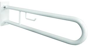 Bemeta Design HELP: Madlo, 600 mm, ve tvaru U, s držákem TP, sklopné, s krytkou, bílá - 301407273