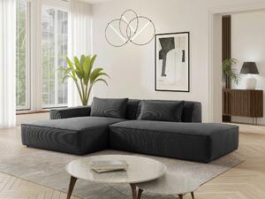 ROHOVÁ SEDAČKA, plast, textil, kompozitní dřevo, antracitová Livetastic - Sedací soupravy, Online Only