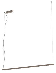 Redo Závěsné LED lineární svítidlo CRISP 41W, š. 146 cm, stmívatelné Barva: Stříbrná-kávová, Barva světla: 3000K