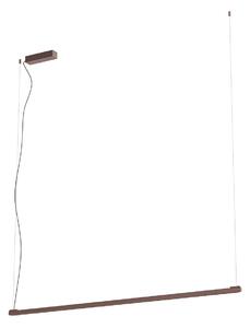 Redo Závěsné LED lineární svítidlo CRISP 41W, š. 146 cm, stmívatelné Barva: Stříbrná-kávová, Barva světla: 2700K