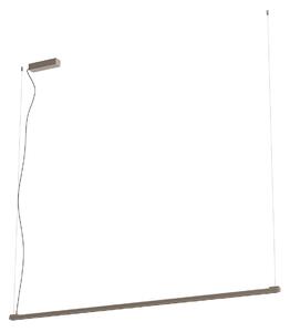 Redo Závěsné LED lineární svítidlo CRISP 48W, š. 172 cm, stmívatelné Barva: Stříbrná-kávová, Barva světla: 2700K