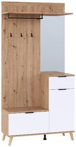 ŠATNA, bílá, dub artisan, 100/202/40 cm home24