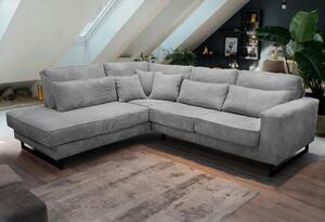 ROHOVÁ SEDAČKA, textil, kompozitní dřevo, světle šedá Livetastic - Sedací soupravy, Online Only