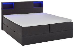 POSTEL BOXSPRING, 180/200 cm, antracitová Xora - Postele s úložným prostorem, Online Only
