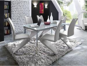 Moderní jídelní židle AMADO ekokůže bílá