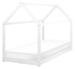Dětská postel Domek Borovicové dřevo TOSSE 90 x 200 cm Bílá