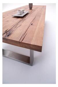 Jídelní stůl CASTELLO tmavý dub bassano masiv/lak antracit Velikost stolu 180x100