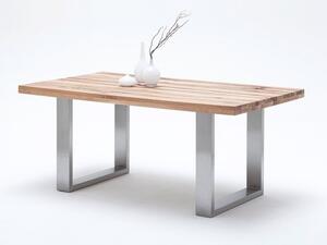 Jídelní stůl CASTELLO dub divoký přírodní/leštěná ocel Velikost stolu 200x100