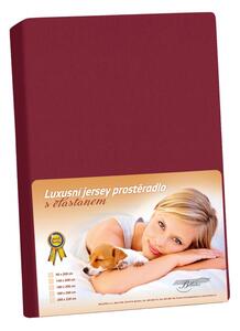 BELLATEX Jersey LUX Bordová 90x200 cm