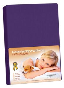 BELLATEX Jersey LUX Švestková 90x200 cm