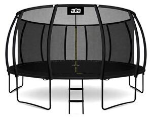 Aga Trampolína 500 cm Černá + ochranná síť + žebřík