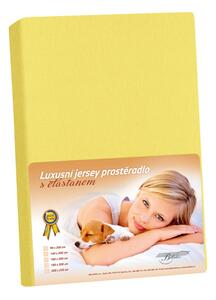 BELLATEX Jersey LUX Žlutá 90x200 cm