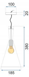 Toolight, závěsné stropní svítidlo COSTA B 1xE27, bílá-zlatá, OSW-00117