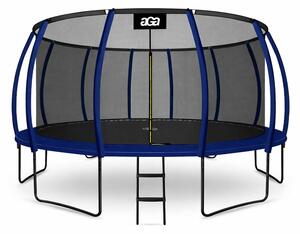 Aga Trampolína 500 cm Tmavě modrá + ochranná síť + žebřík