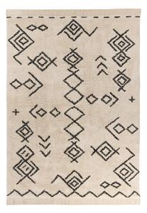 KOBEREC, 160/230 cm krémová, černá - Online Only koberce & rohožky, Online Only