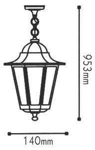 ACA Lighting Garden lantern venkovní závěsné svítidlo HI6175B