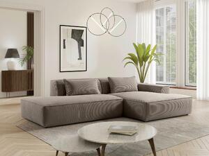 ROHOVÁ SEDAČKA, plast, textil, kompozitní dřevo, cappuccino Livetastic - Sedací soupravy, Online Only