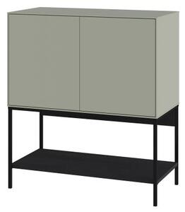 Komoda Houseland Amira 80 cm šedo-zelená