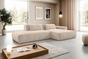 ROHOVÁ SEDAČKA, plast, textil, kompozitní dřevo, pískové barvy Livetastic - Sedací soupravy, Online Only
