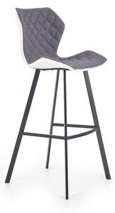 Barová židle H83 bílá / šedá Halmar