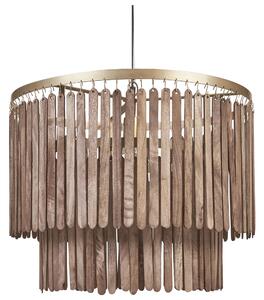 Závěsná lampa KAVERI Mangové dřevo Hnědá