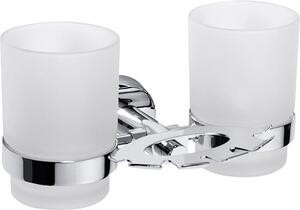 Bemeta Design OMEGA: Držák kartáčků, dvojitý, sklo - 104110042