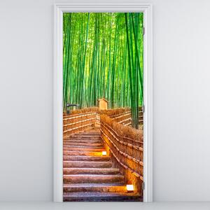 Fototapeta na dveře - Japonský bambusový les (95x205cm)