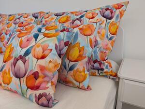 Nelly Bavlněný povlak na polštář - Tulipánová energie Rozměr: 30/30 CM ZIP