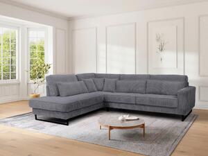 ROHOVÁ SEDAČKA, textil, kompozitní dřevo, tmavě šedá Livetastic - Sedací soupravy, Online Only