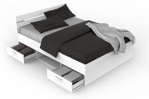 LETENYE, postel 140x200 cm, bílá