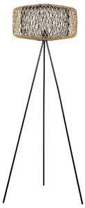 Stojací lampa JAVARI Bambus Hnědá/Černá