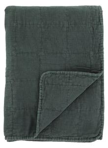 Prošívaný přehoz Aix Forest Green 130 × 180 cm