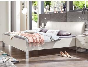 Luxusní postel KANSAS bílá champagne plocha spaní 200x200 cm