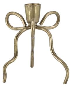 Kovový svícen Bow Antique Brass 14 cm