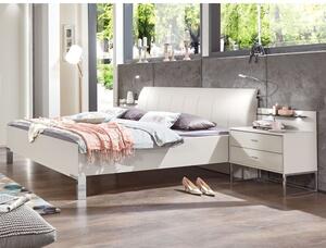 Luxusní postel KANSAS bílá champagne plocha spaní 200x200 cm