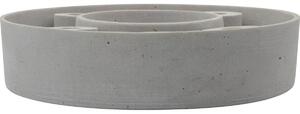 Svícen The Ring Grey Polystone 26 cm