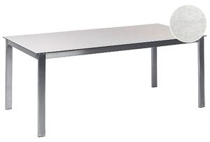 Zahradní jídelní stůl COSOLETO 180 cm 90 cm Sklo Bílá