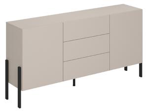 Komoda do obývacího pokoje JUKON (typ 26) cashmere/černé kovové nohy