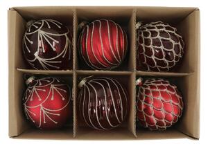 Vánoční baňka Cherry Ø 8 cm – set 6 ks