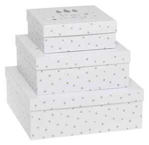 Dárková krabice Stars White – set 3 ks