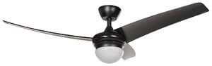 Stropní ventilátor se světlem JIBOA s dálkovým ovládáním Černá
